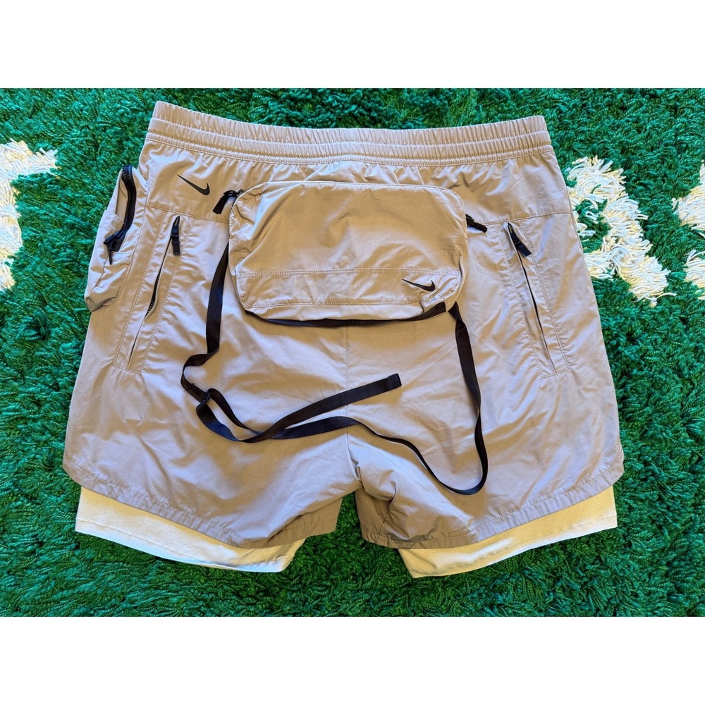 Nike Tech Pack 2-in-1 Shorts Mens Medium Grey New BV8078-279 Utility Pouch - Picture 3 of 14
